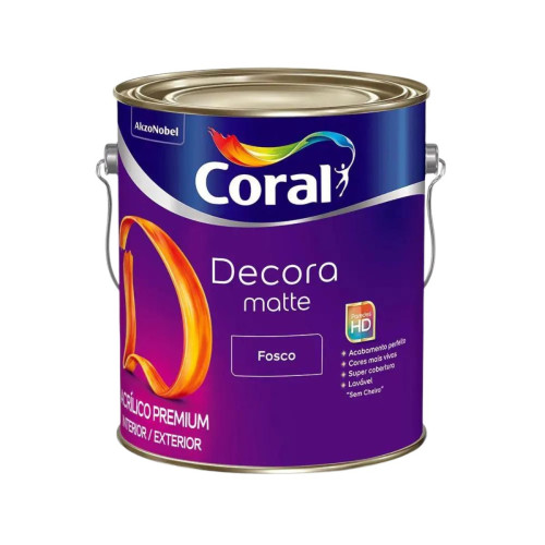 Decora Matte Fosco Branco 3,6 Lts Coral