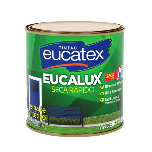 Tinta Esmalte Eucatex Brilhante Eucalux Preto 0,225 Ml