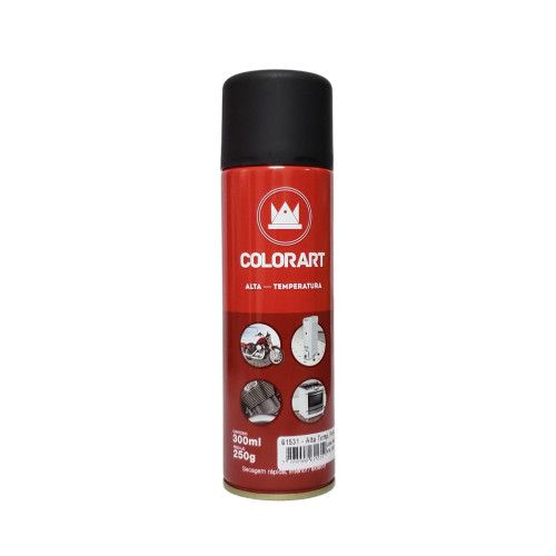 SPRAY COLORART ALTA TEMPERATURA PRETO FOSCO 300 ML
