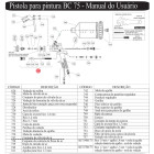 CONJUNTO DA VALVULA DO AR 737 PIST PINTURA BC 75