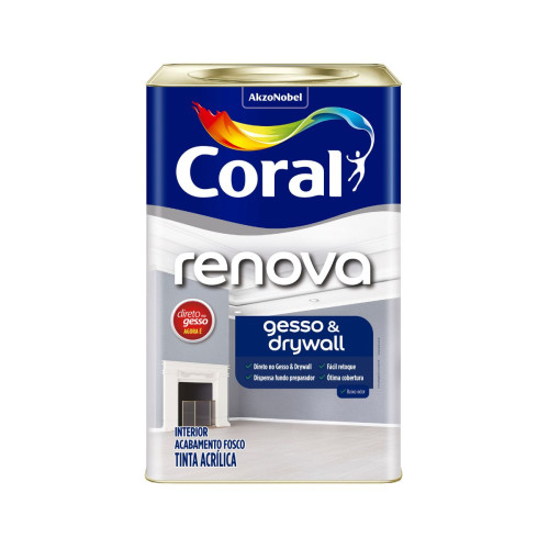 Renova Gesso e Drywall Direto No Gesso Branco Coral 18 Lts