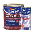ESMALTE CORALIT BRILHANTE BRANCO 3,6LTS + SOLVENTE