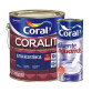 ESMALTE CORALIT BRILHANTE BRANCO 3,6LTS + SOLVENTE