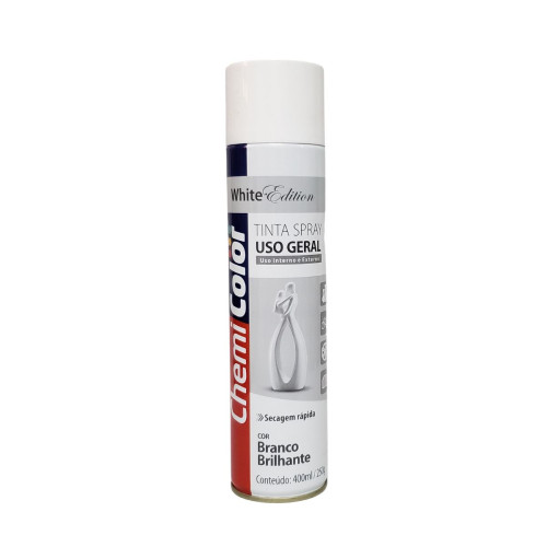 Spray Chemicolor Uso Geral Branco Brilhante 400 Ml