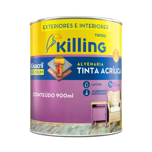 Kisacril Acrilico Semi Brilho Branco 210 900 Ml