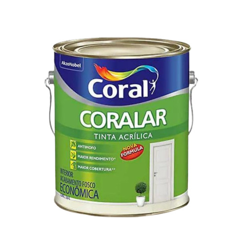 Coralar Acrilico Branco Fosco Coral 3,6 Lts