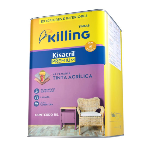 Kisacril Acrilico Semi Brilho Branco 210 18 Lts