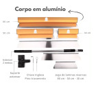 Conjunto Profissional de Desempenadeira Em Aço Inox Sinos