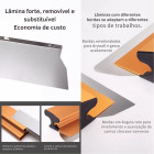 DESEMPENADEIRA EM ACO INOX PROFISSIONAL 30CM SINOS