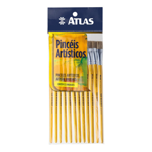 PINCEL LETRA ARTISTICO 915 TAMANHO 2 ATLAS (12 UNIDADES)
