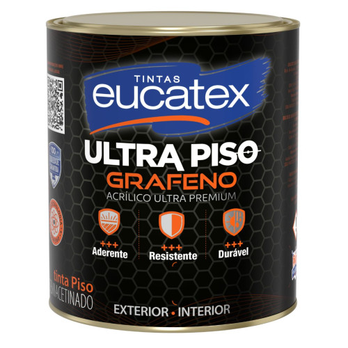 Tinta Ultra Piso Grafeno Eucatex Cinza 900 Ml